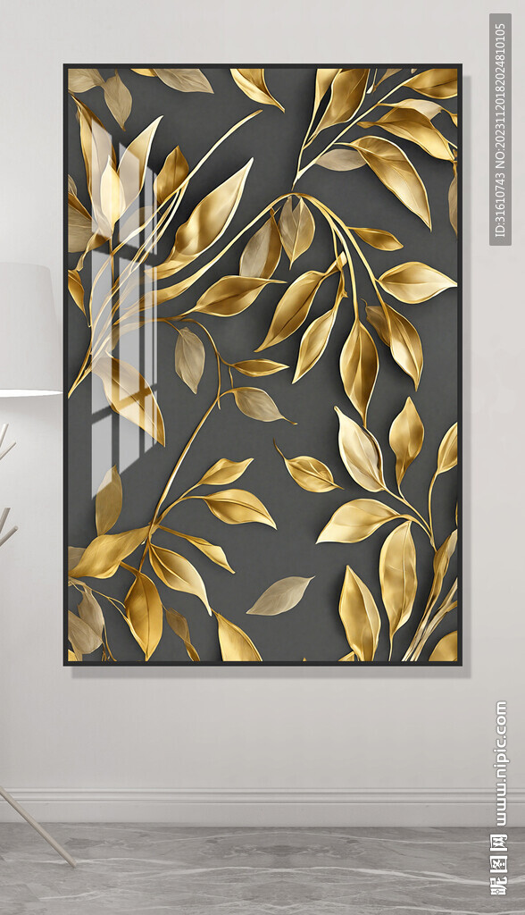 金色树叶装饰画
