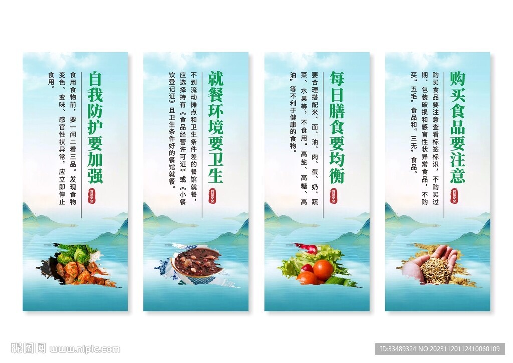 食品安全挂画展板