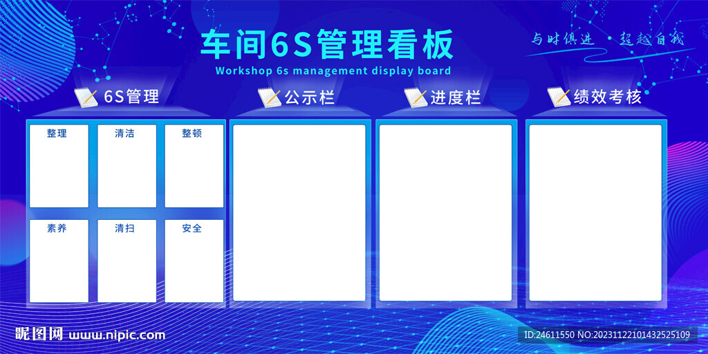 车间6S管理展板背景