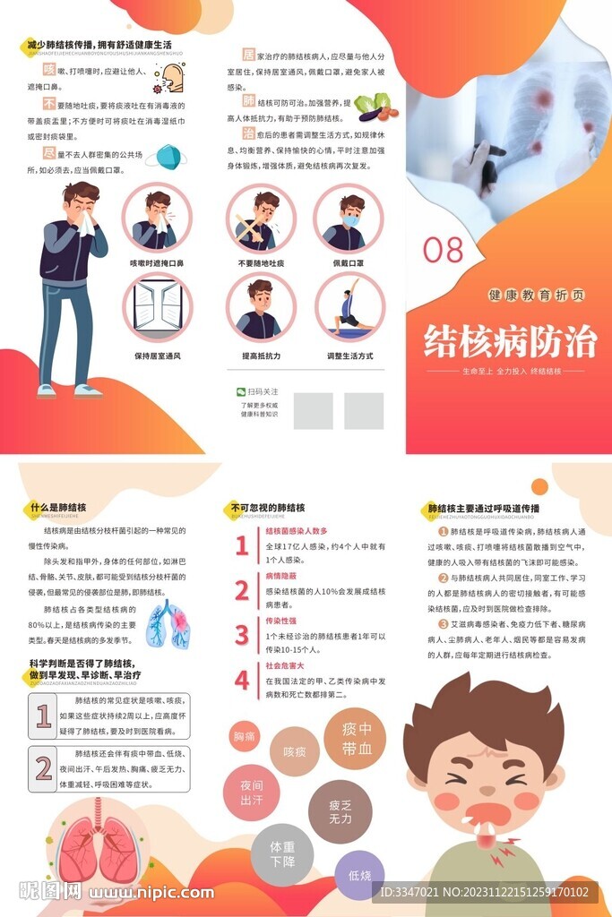 健康教育折页结核病防治