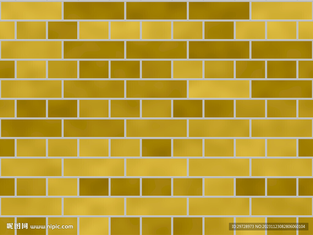 金色砖墙纹理