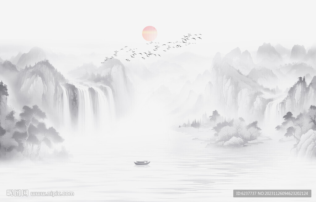 新中式山水装饰画