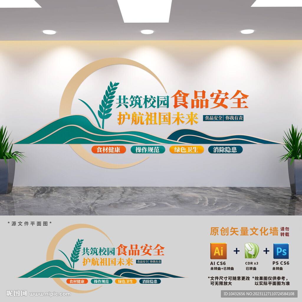 校园饭堂食品安全文化墙