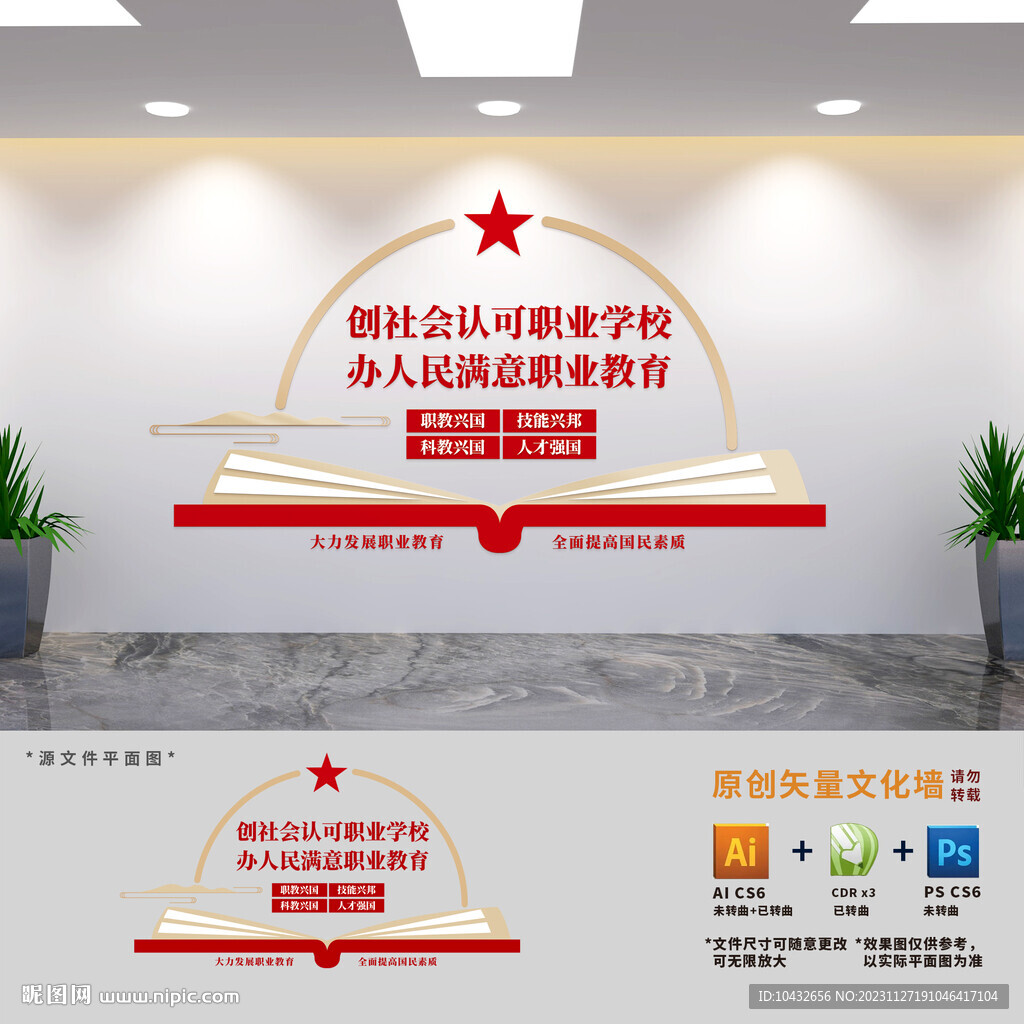 职业教育标语文化墙
