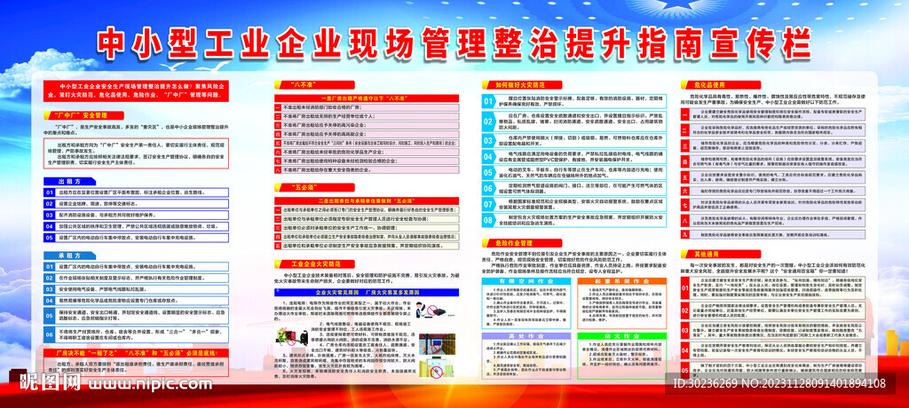 中小型工业企业安全生产宣传栏