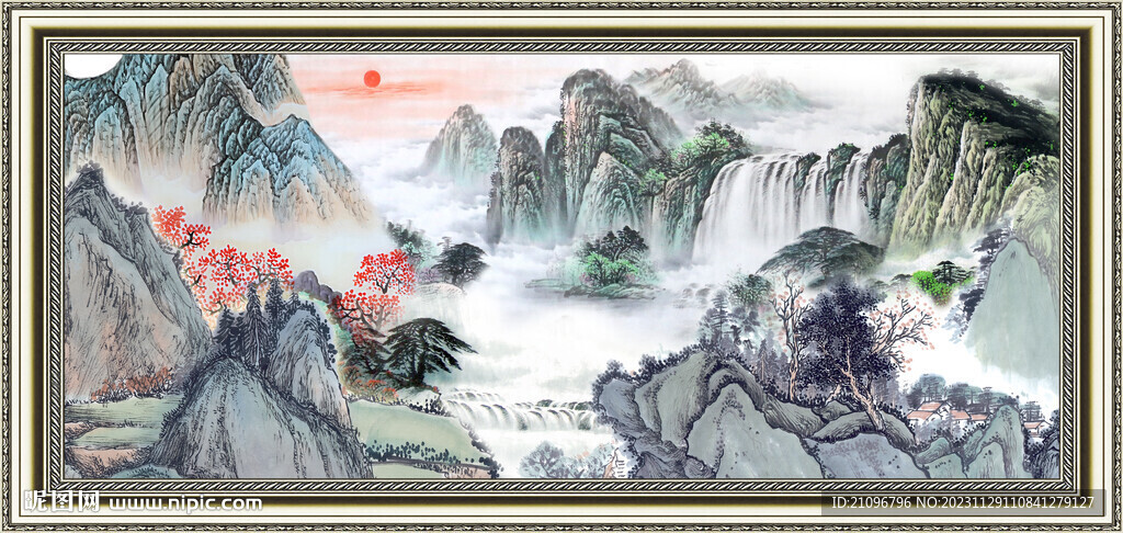 中国画山水 
