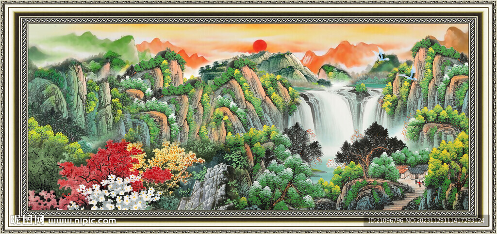中国画山水 