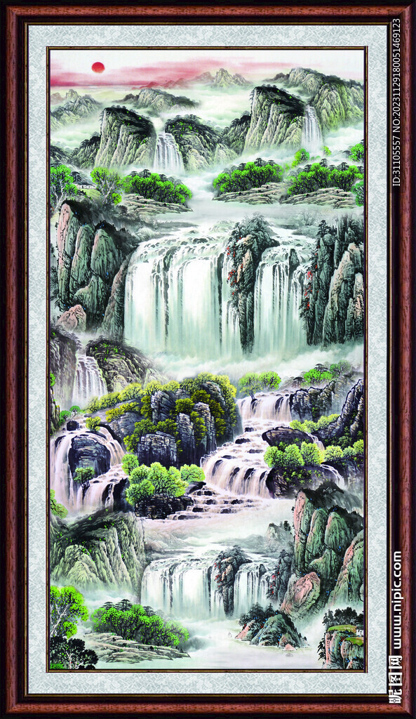 竖幅国画 