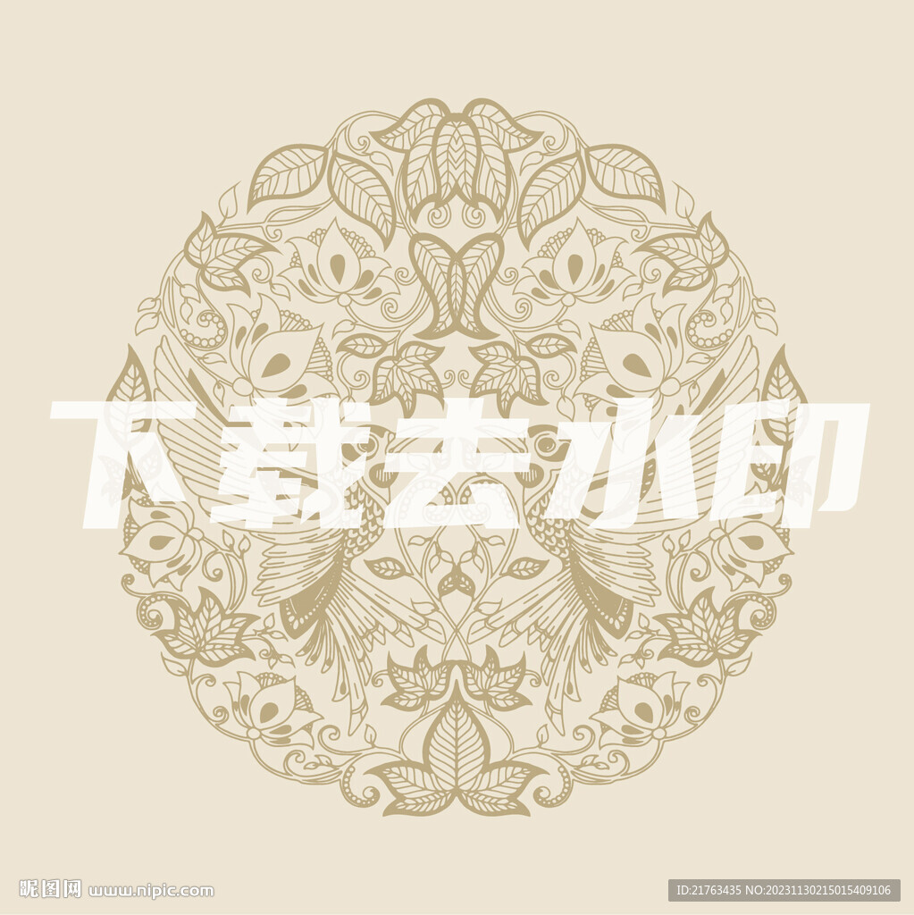 花鸟线图