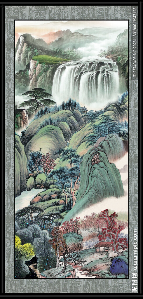 国画山水画 