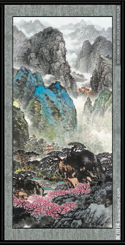 中堂画山水 