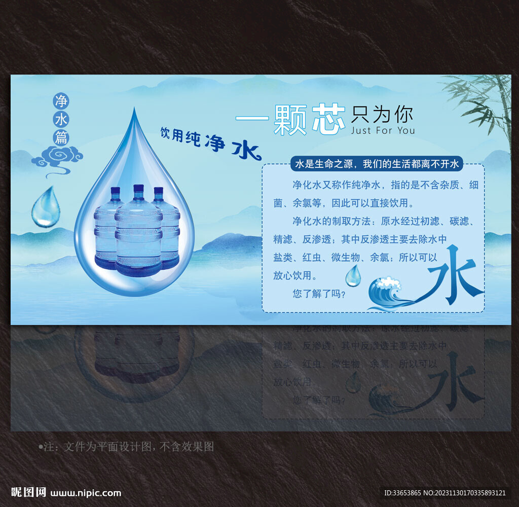 纯净水展板