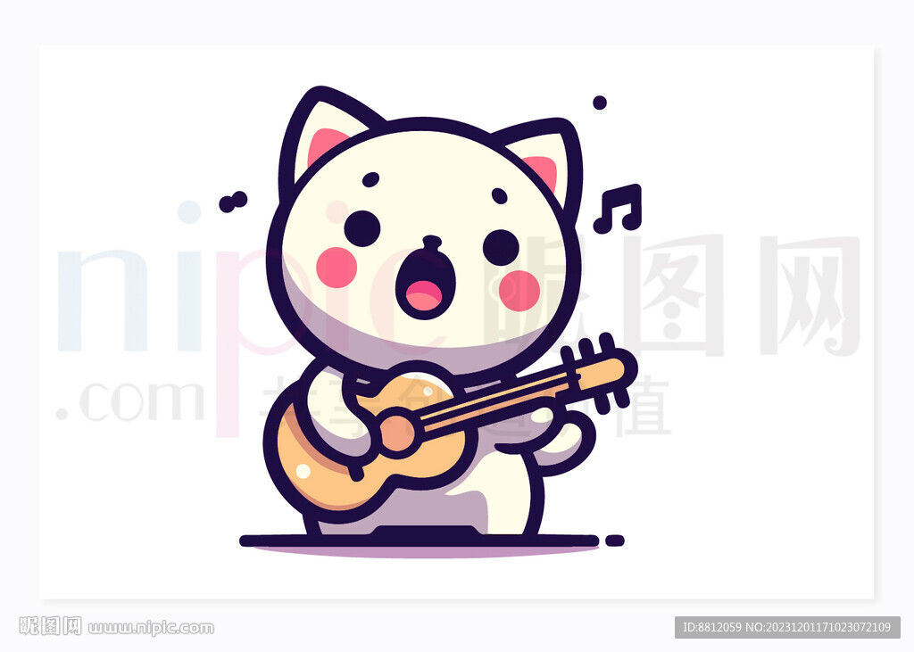 可爱小猫贴纸设计