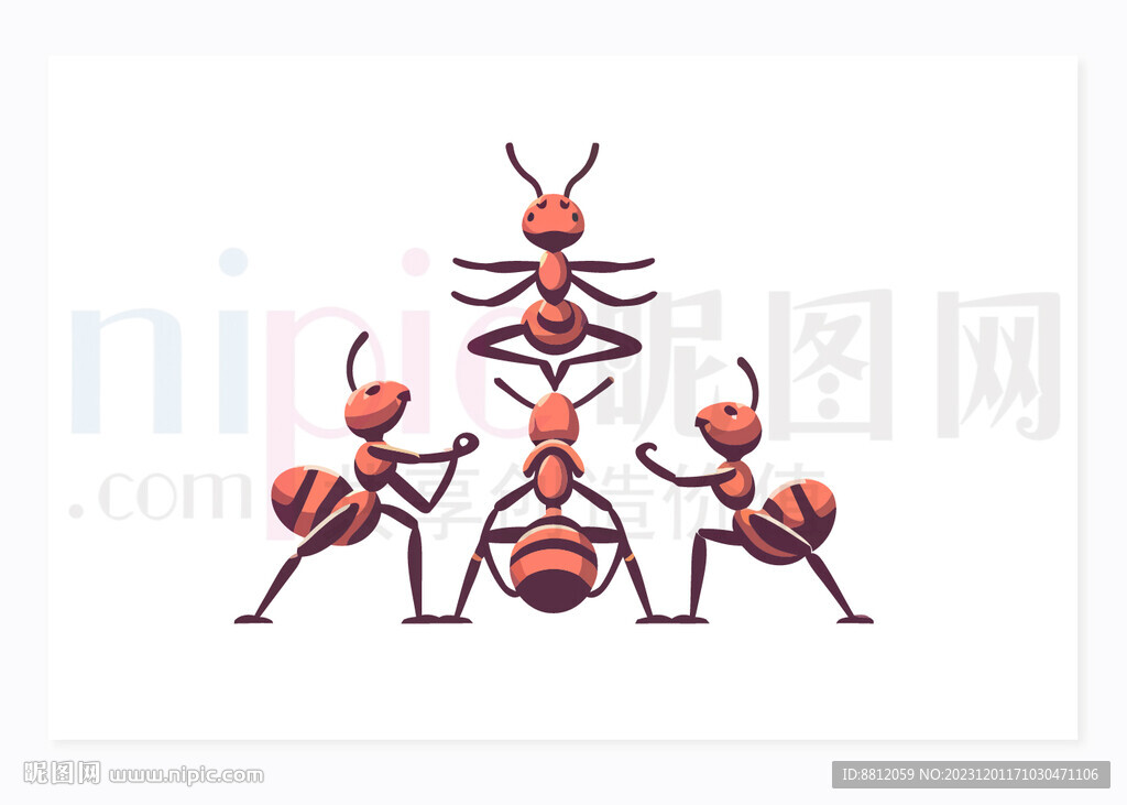 萌萌的小蚂蚁卡通设计