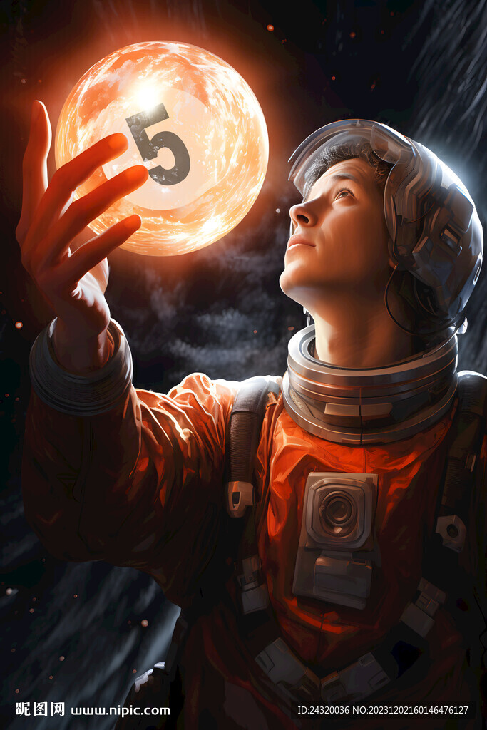 太空台球创意广告背景壁纸挂画