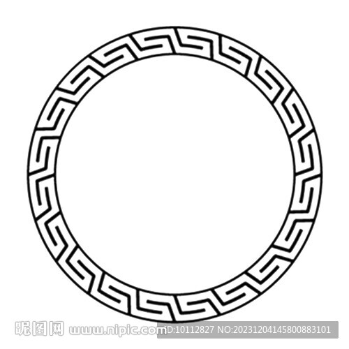 回形纹古典圆形花纹