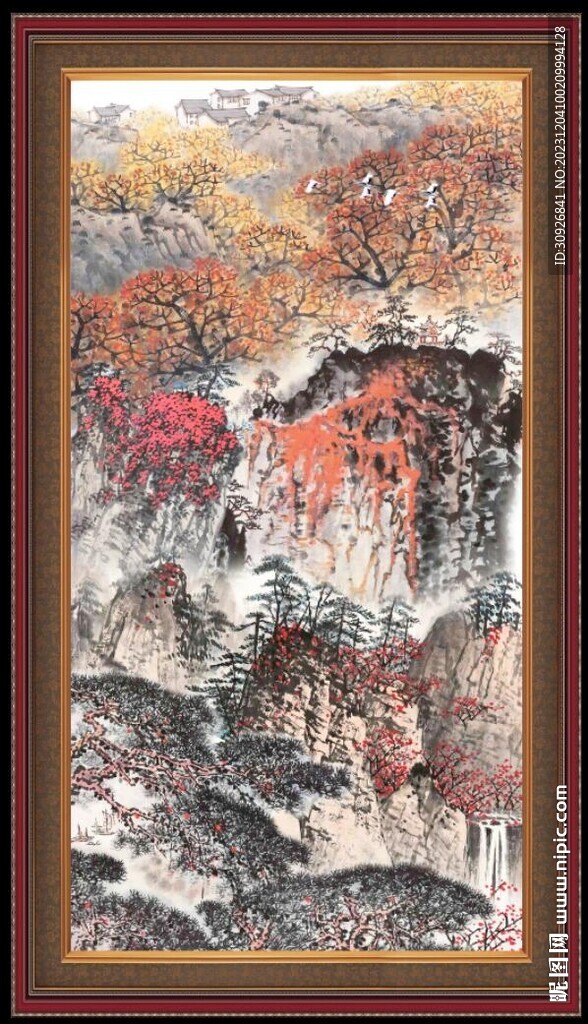 山水瀑布 