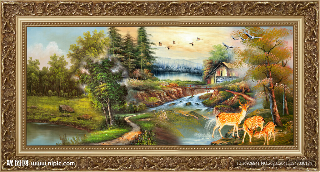  风景油画 