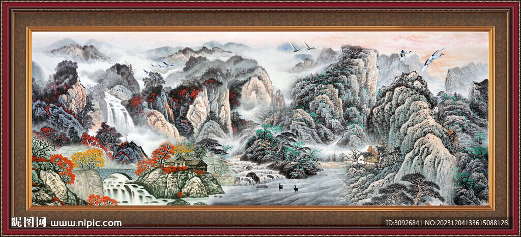 聚宝盆风水画 