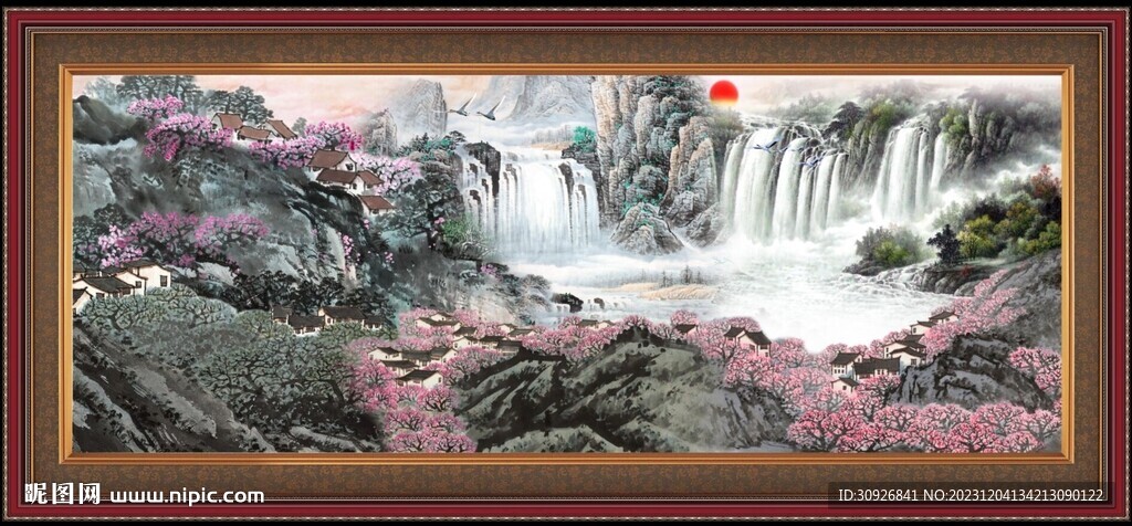 聚宝盆风水画 