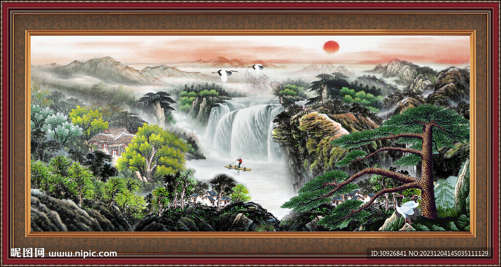 聚宝盆风水画