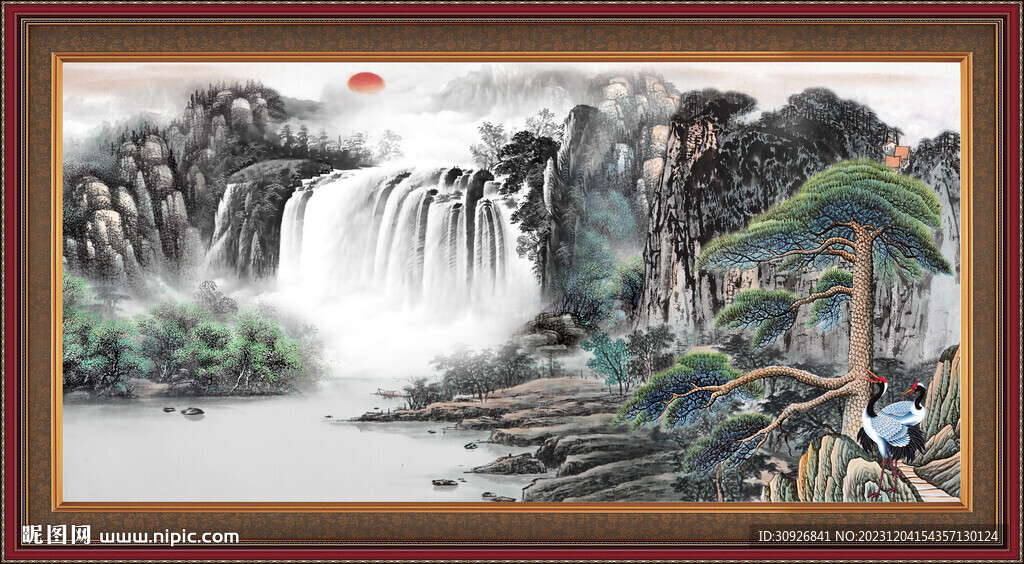 聚宝盆风水画 