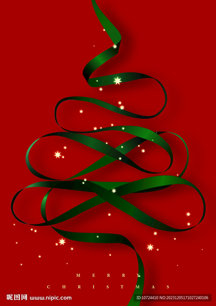 圣诞树-缎带