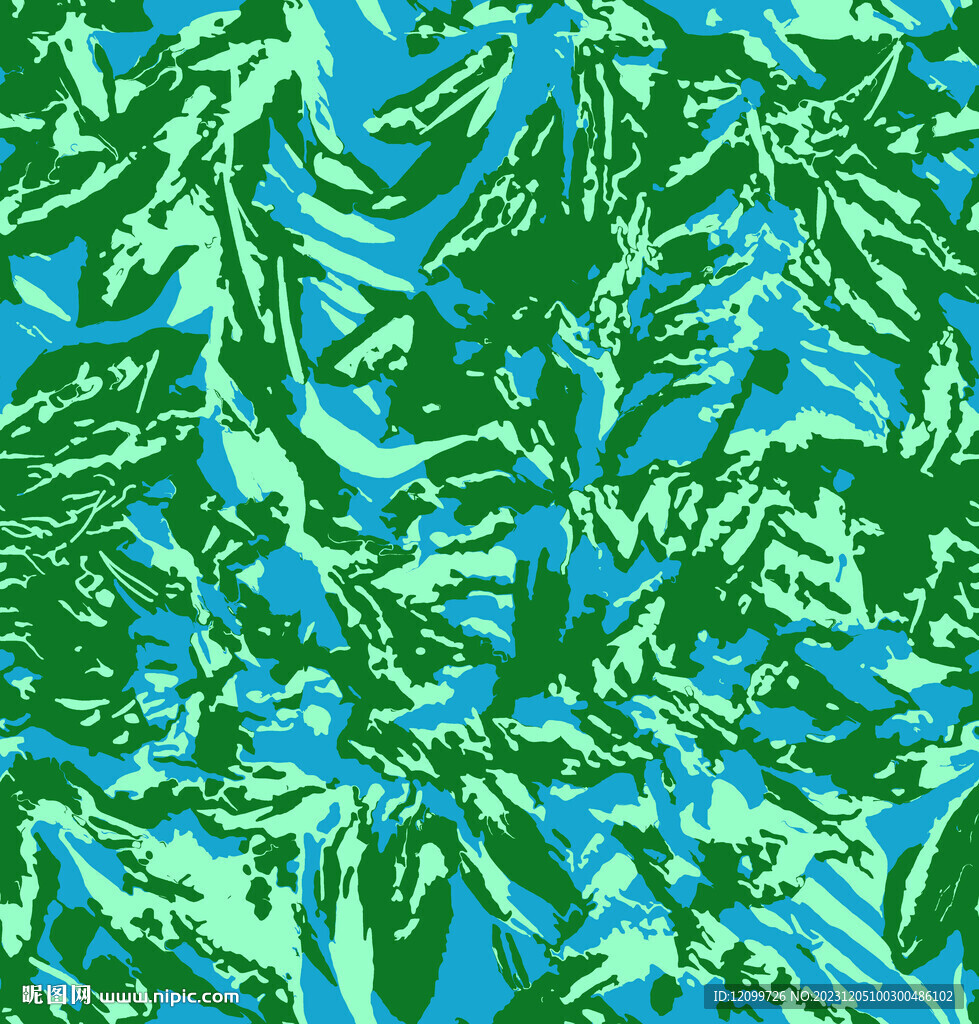 乱花数码印花叶子