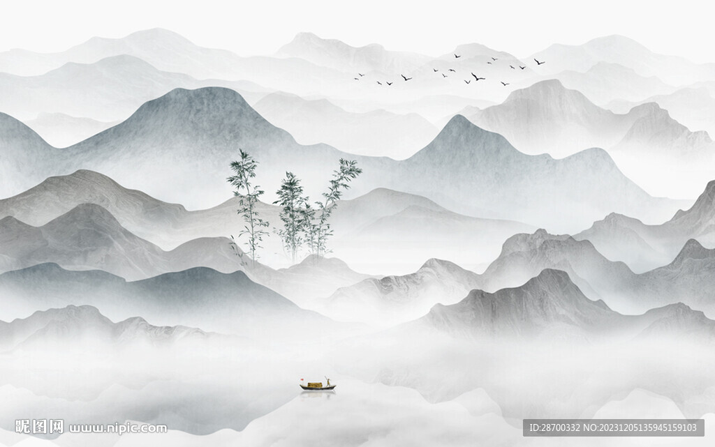水墨山水画