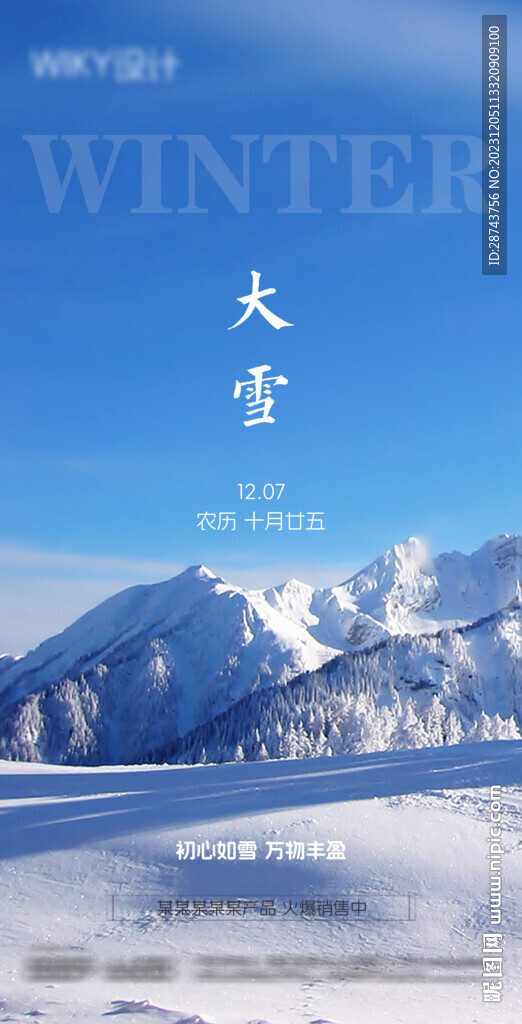 蓝色大雪海报