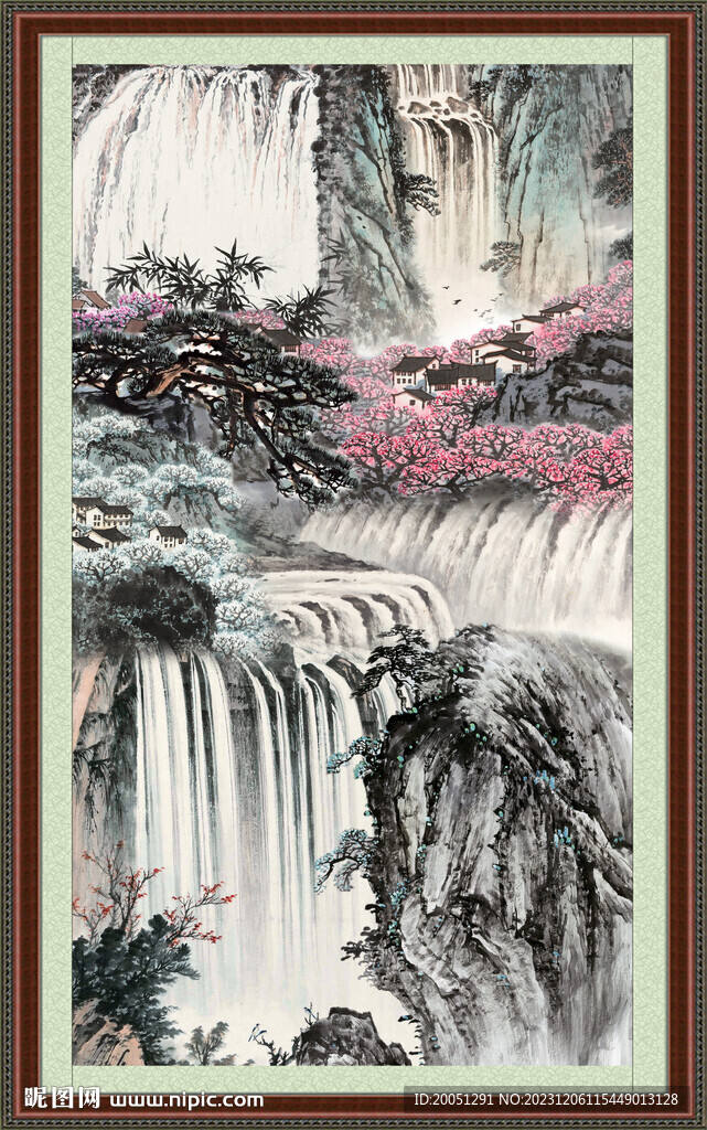 山水竖幅
