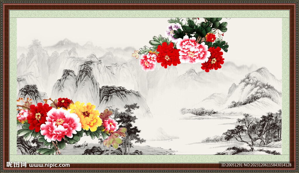 国画牡丹