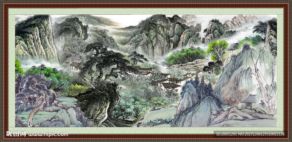 山水中堂画