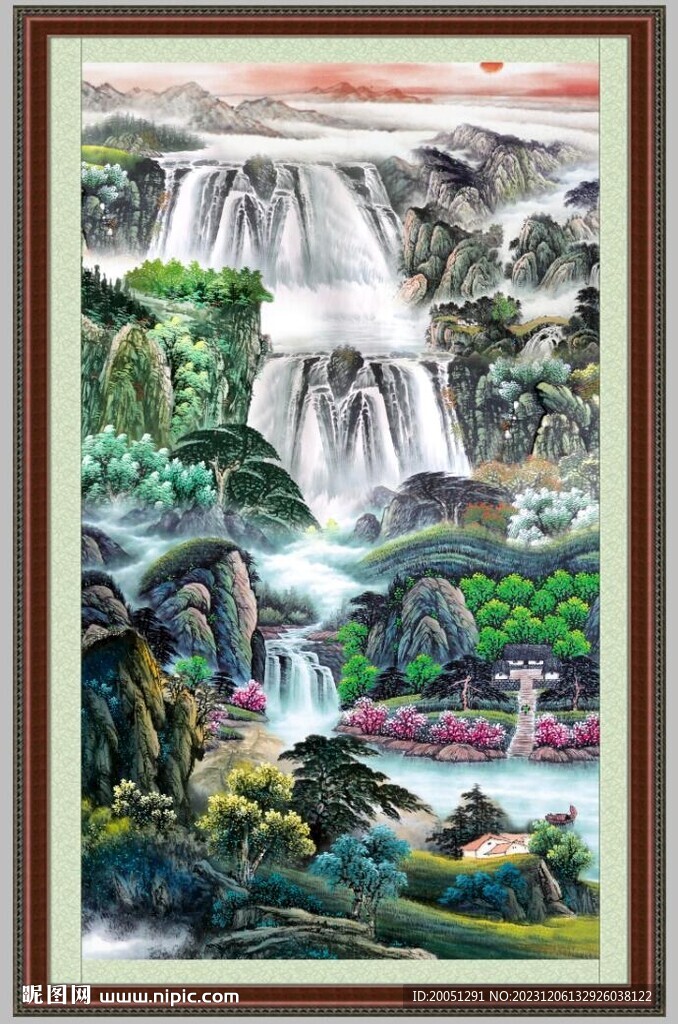 山水中堂画 