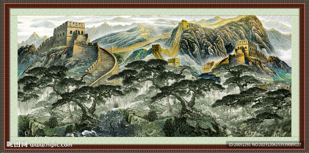 长城 国画 