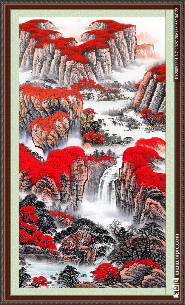 竖式山水