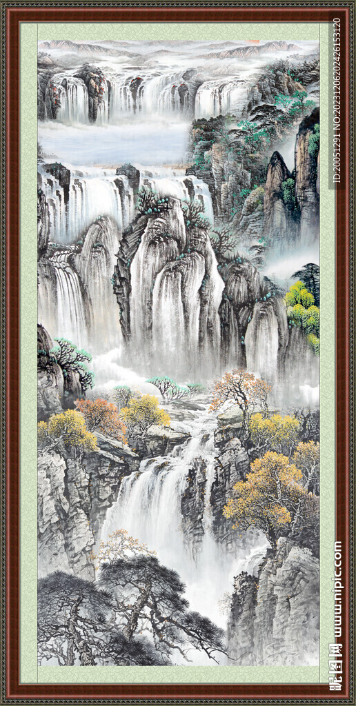 山水竖幅