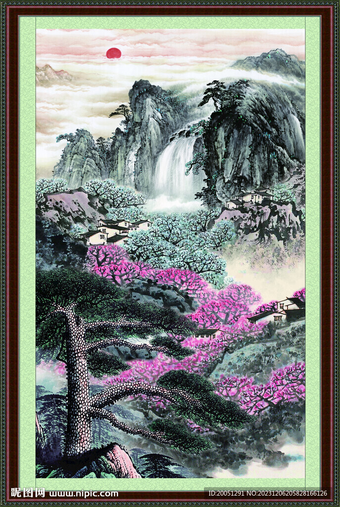 竖幅山水