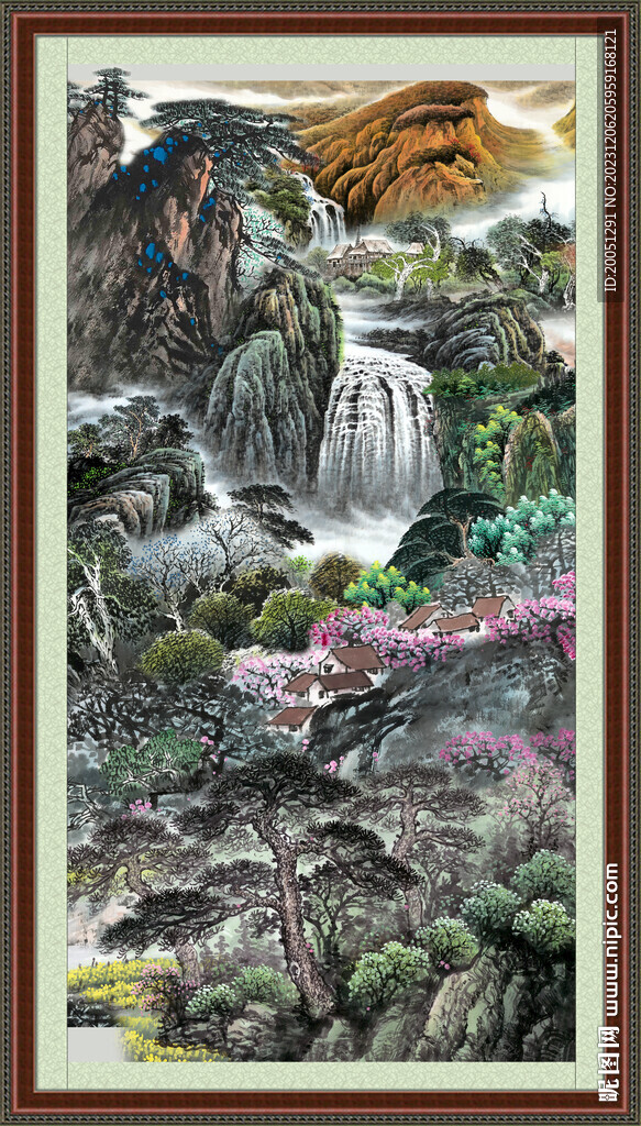 聚宝盆风水画