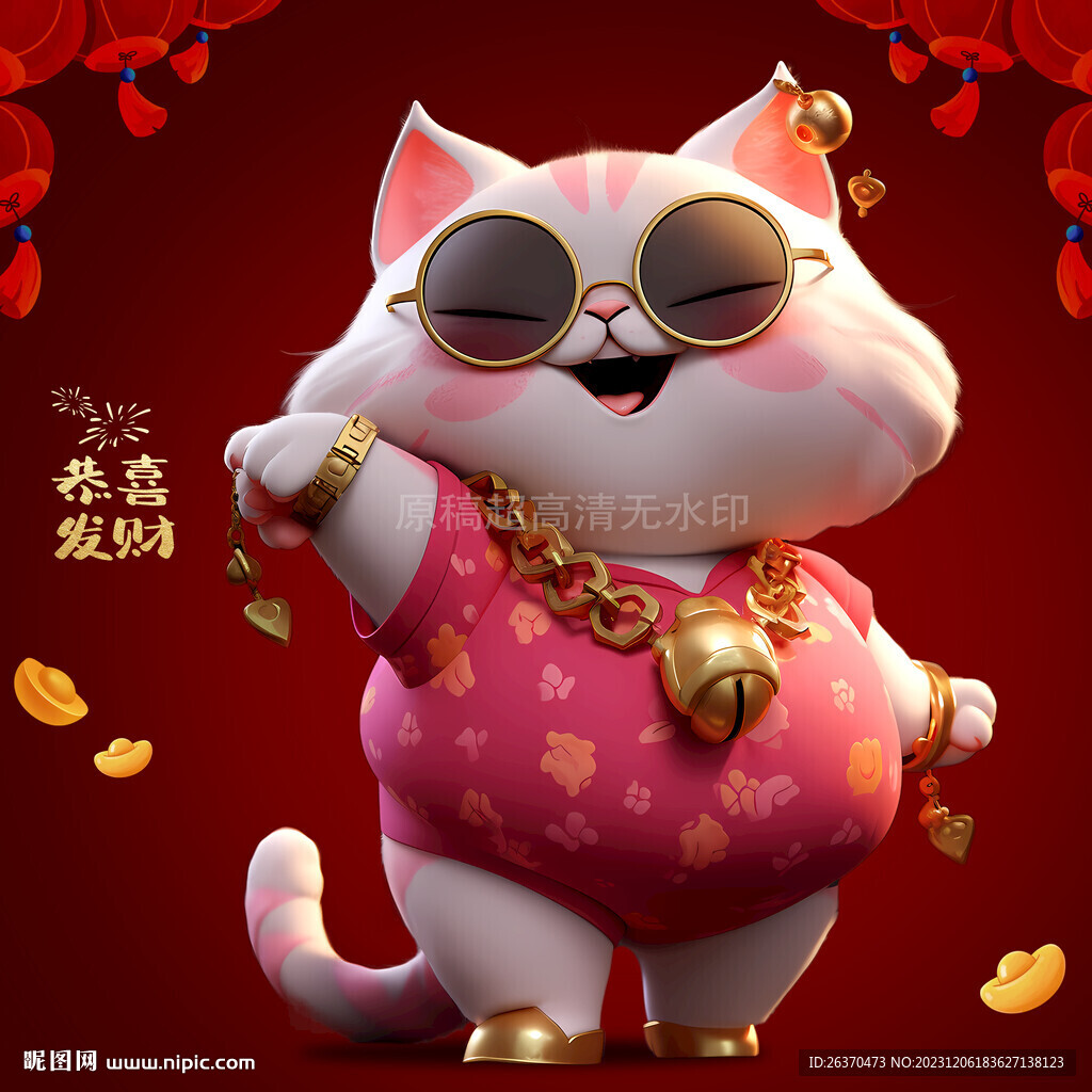喜庆素材招财猫财富