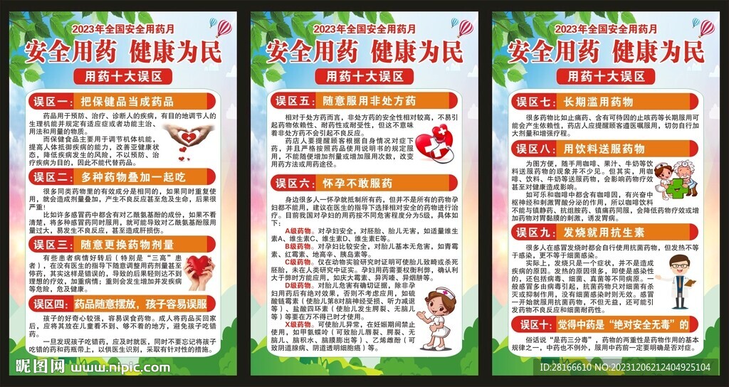 全国安全用药月展板