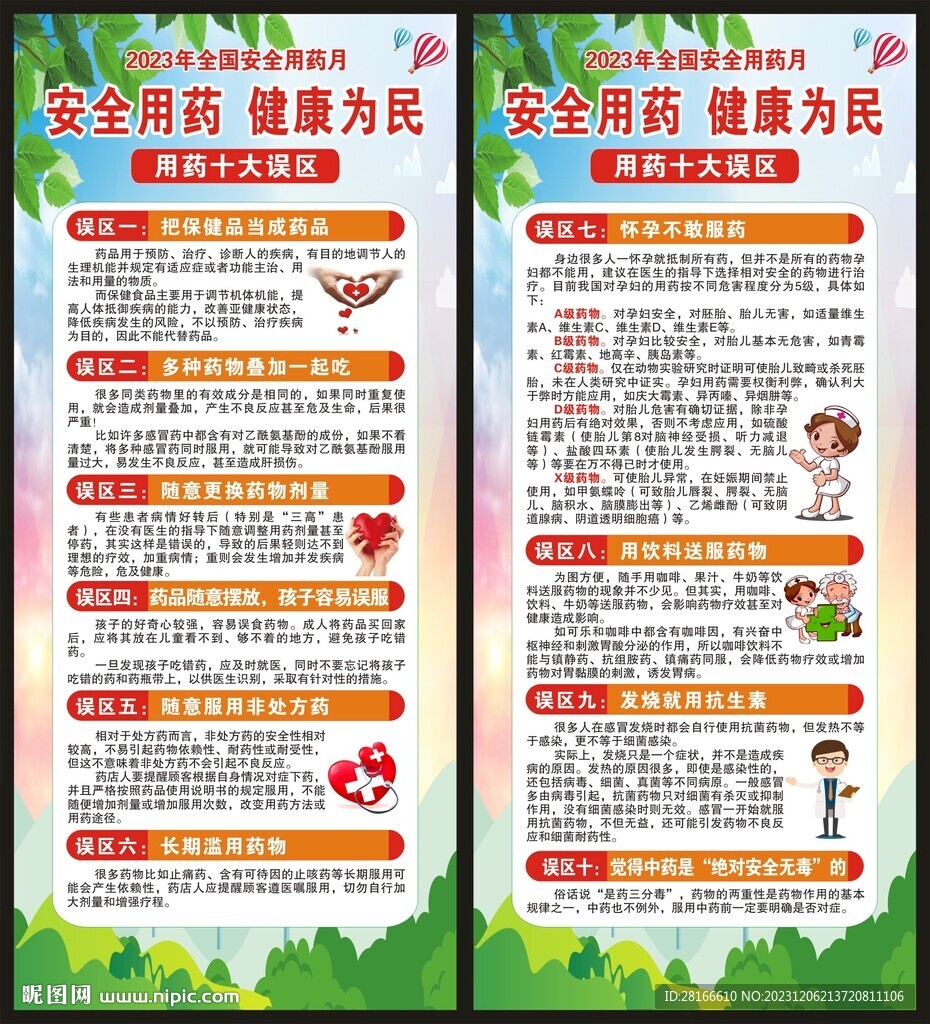 全国安全用药月展架