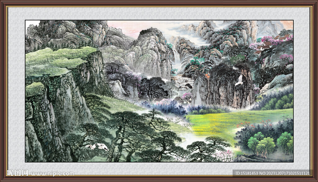 山水中堂画 