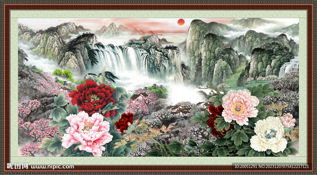 聚宝盆风水画
