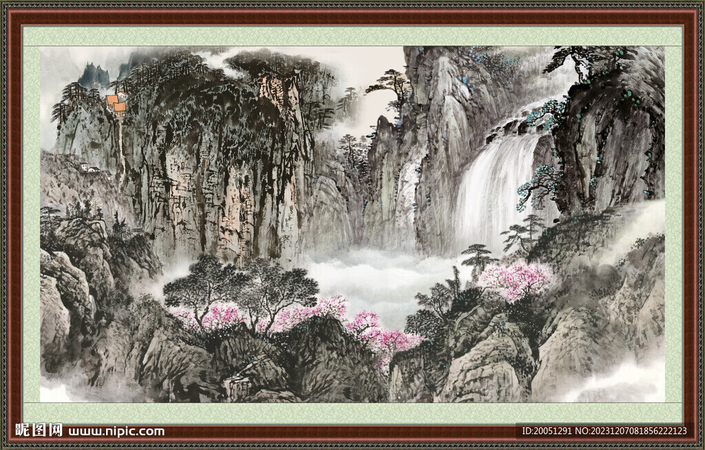 聚宝盆风水画 