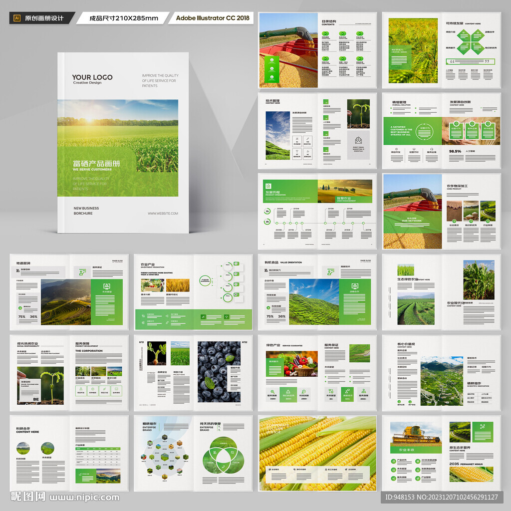 农业画册模板
