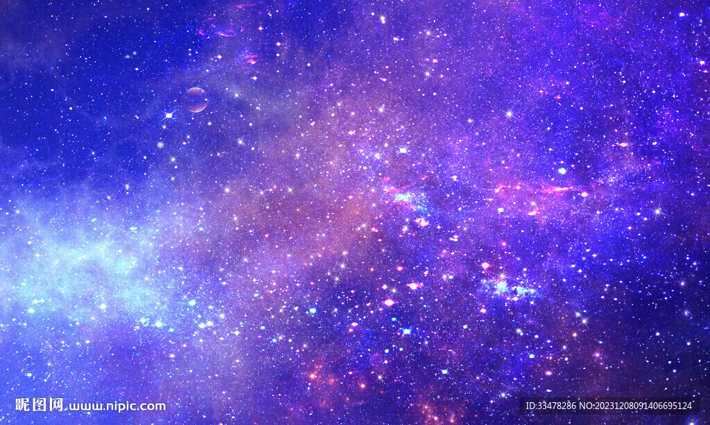 蓝紫星空宇宙背景