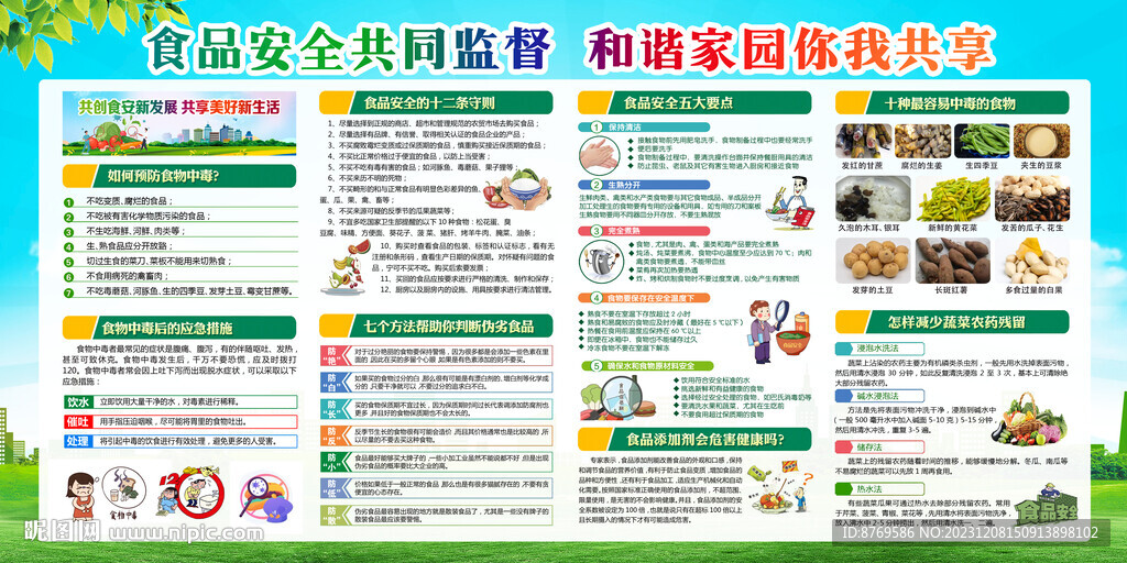 食品安全宣传栏