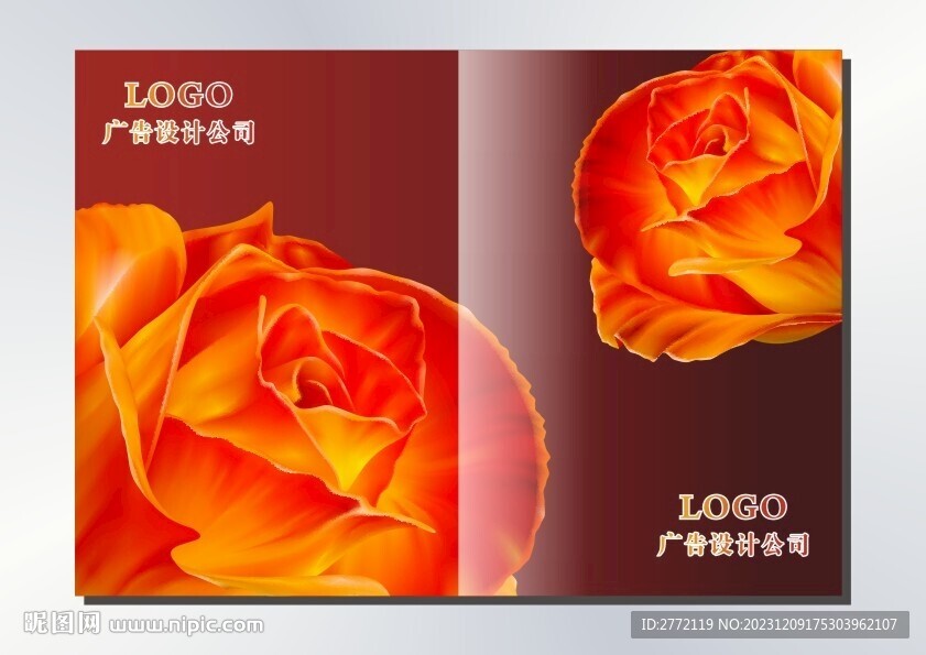 红玫瑰花 封面设计