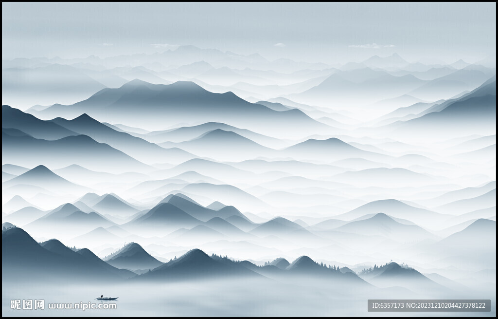 水墨山峰